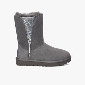 Ugg Classic Zip Women Classic Boots Grey (0427PVIXS)